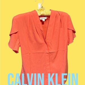 Calvin Klein Women's Orange Top